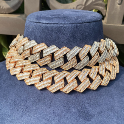 25mm Moissanite Hip Hop Big Cuban Chain