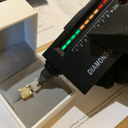 S925 Silver Moissanite Classic Square Earrings