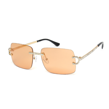 Fashion Frameless Diamond Sunglasses