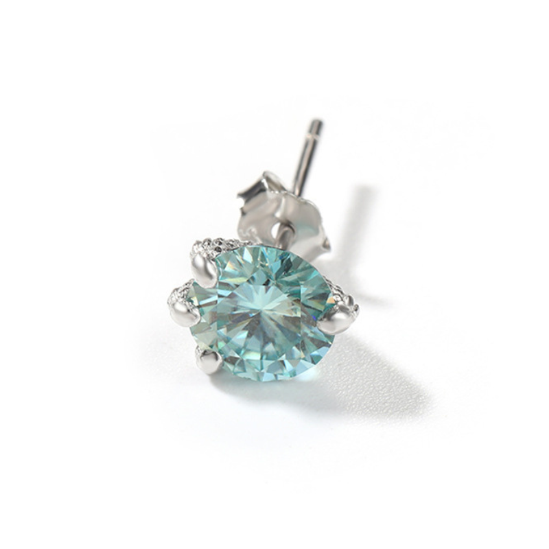 S925 Moissanite Light Luxury Claw Earrings