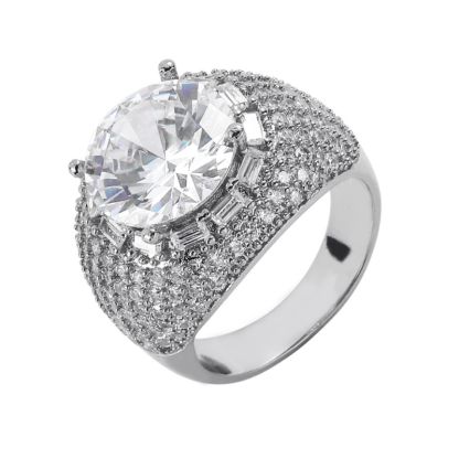 Moissanite Hip Hop Pigeon Egg Ring