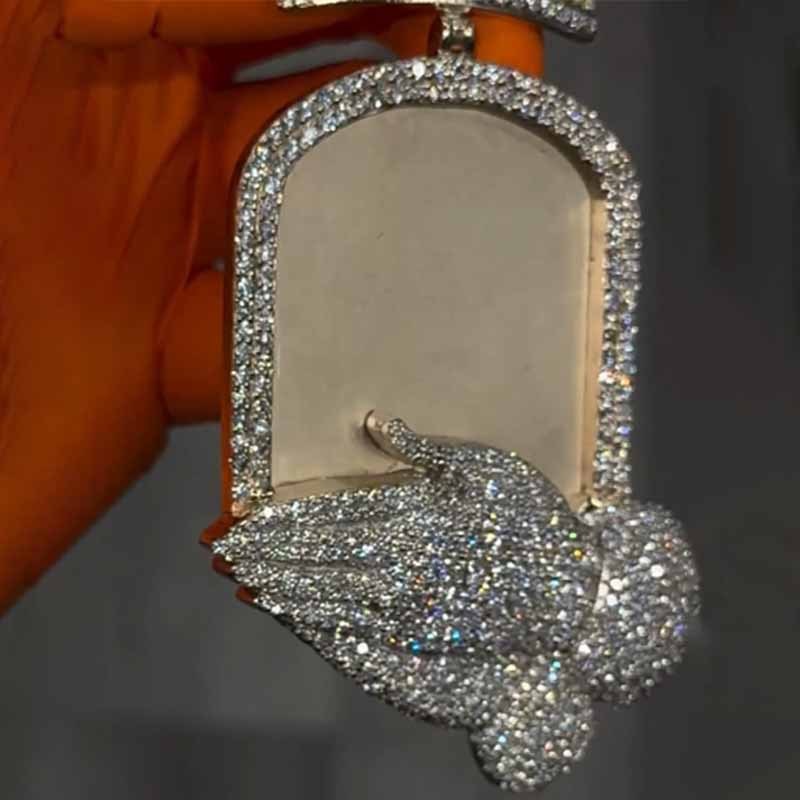S925 Moissanite Photo Frame Pendant