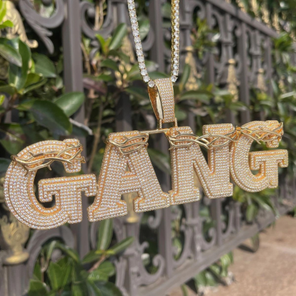 Moissanite Crown of Thorns Customizable Letter Pendant