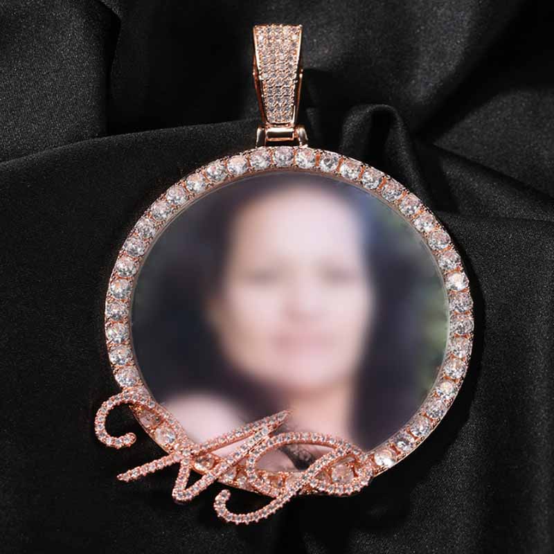 Moissanite Creative Customizable Letter Photo Pendant