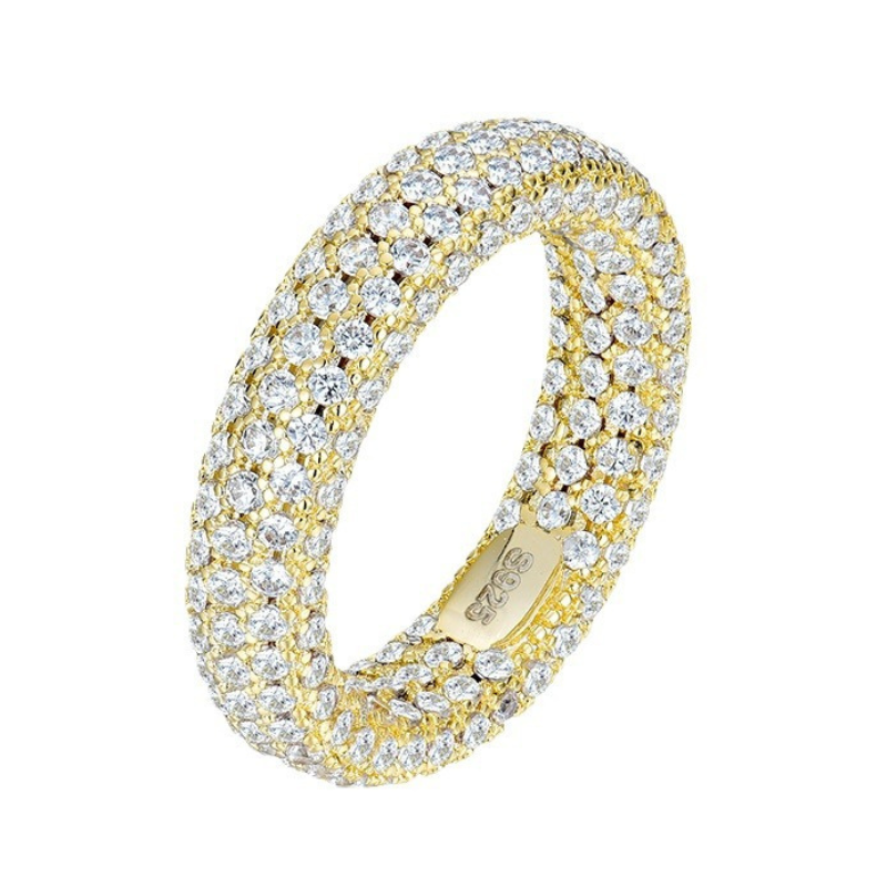 S925 Silver Moissanite Full Diamond Ring