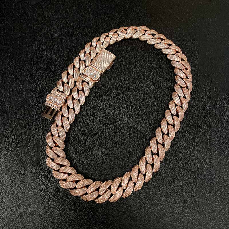 S925 Moissanite 20mm Cuban chain