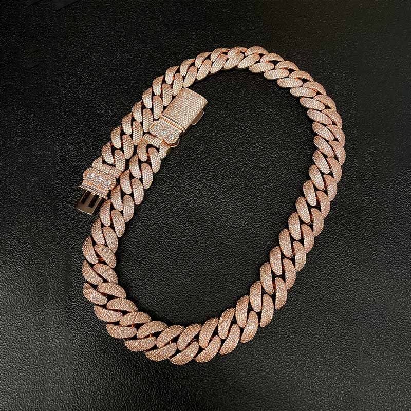 S925 Moissanite 20mm Cuban chain