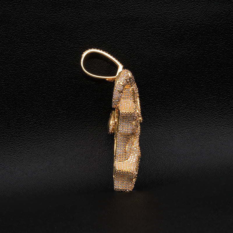 Moissanite Goat Head Pendant