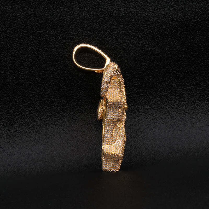 Moissanite Goat Head Pendant