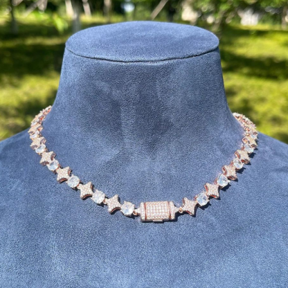 Moissanite Sparkling Star Diamond Tennis Chain