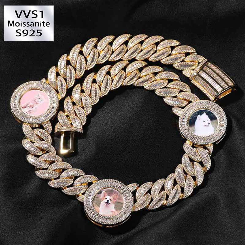Moissanite Creative Customizable Photo Cuban Chain