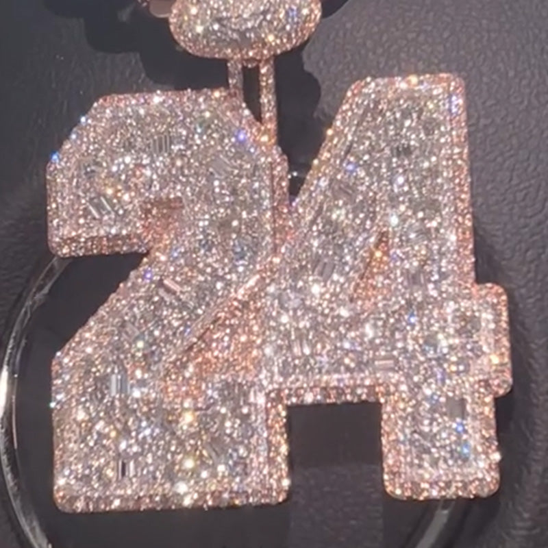 New 24”Multi Shape Moissanite Pendant