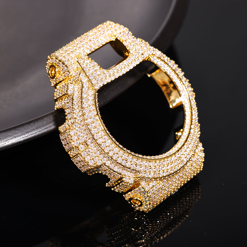 Moissanite Iced Out Bezel For DW6900RL-1AC Watch