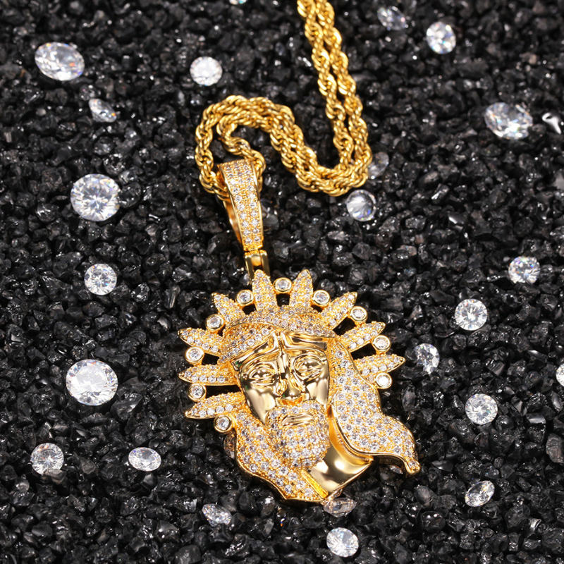 Moissanite Radiant Light Jesus Pendant