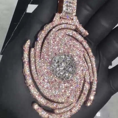 Perfect Storm and Storm Eye Two-tone Plating  Moissanite Pendant