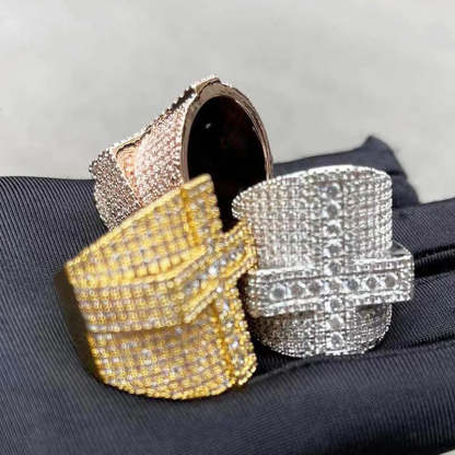 Moissanite Sleeve Cross Ring