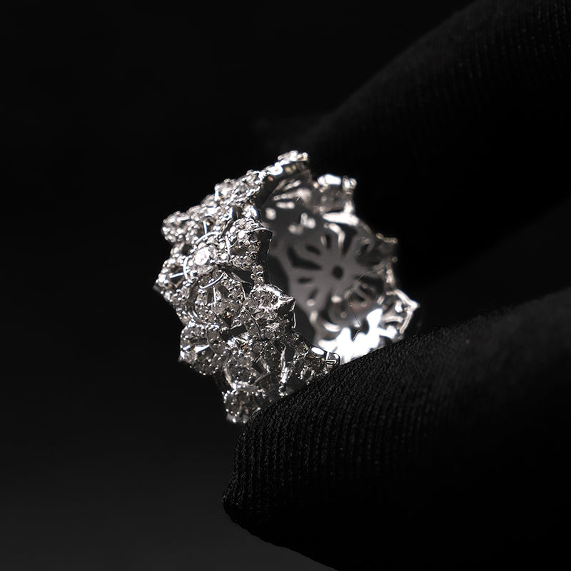 Moissanite Letter Ring