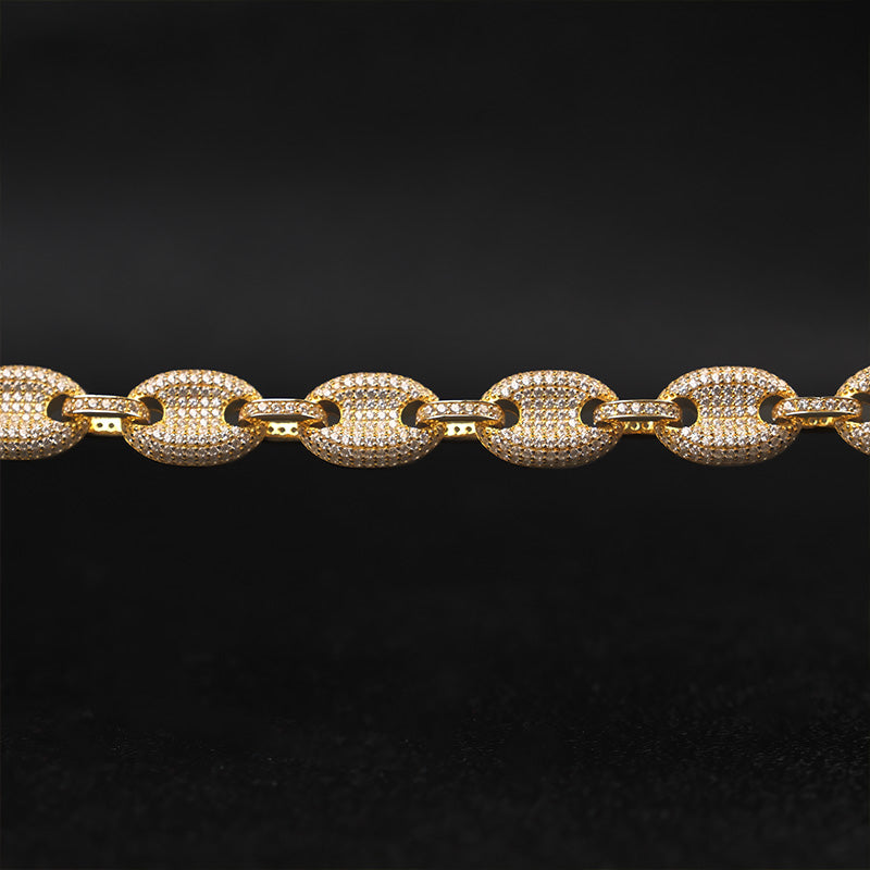 12mm Moissanite Pig Nose Bracelet