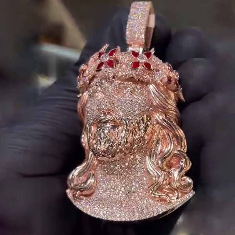 Moissanite Iced Out Jesus Pendant
