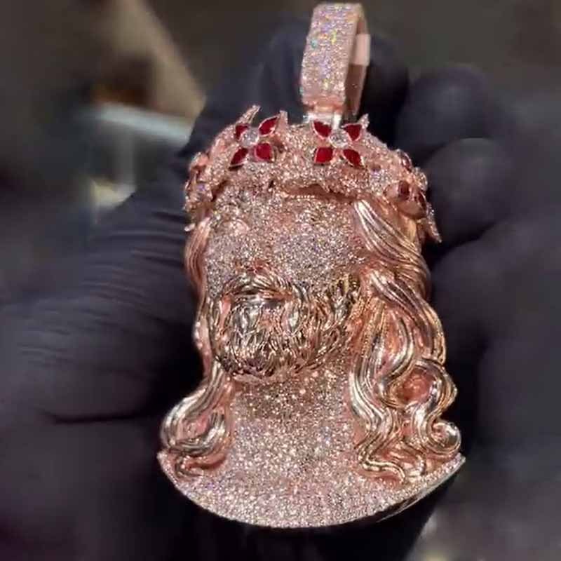 Moissanite Iced Out Jesus Pendant