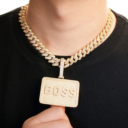 Moissanite Hip Hop Big Cube DIY Custom Letter Pendant