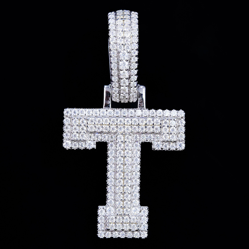 Moissanite Classic Letter Pendant