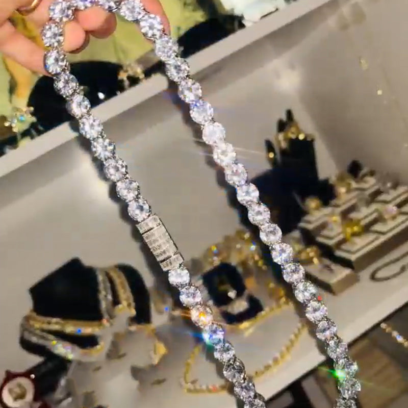 10mm Moissanite Big Luxury Tennis Chain