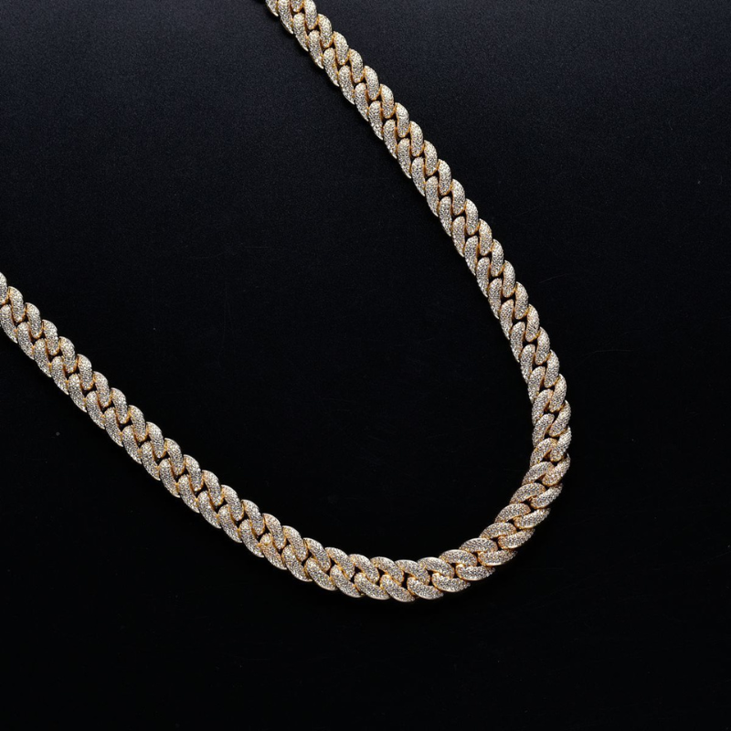 14mm Moissanite Miami Style Cuban Chain