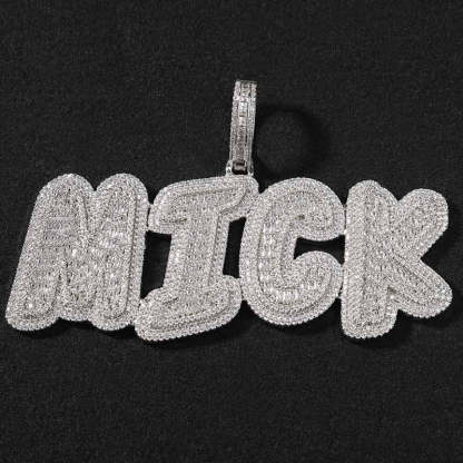 Moissanite Hip Hop Sparkling Customized Letter Pendant