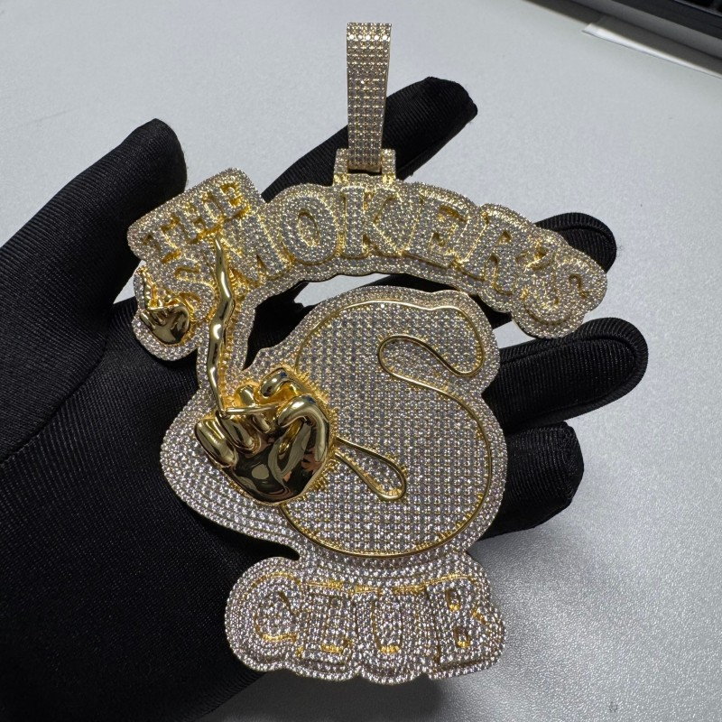 Moissanite Smokers Club Hip-Hop Pendant
