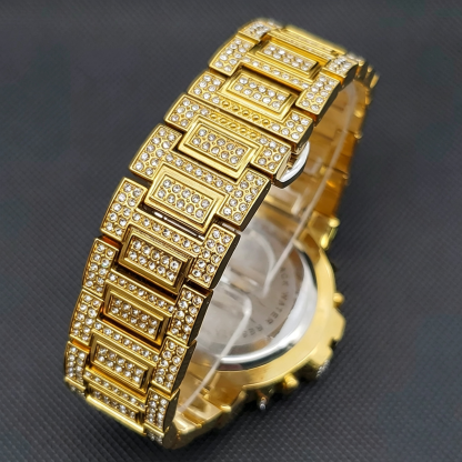 Moissanite Luxury Fashion Electronic Watch with Full Setting