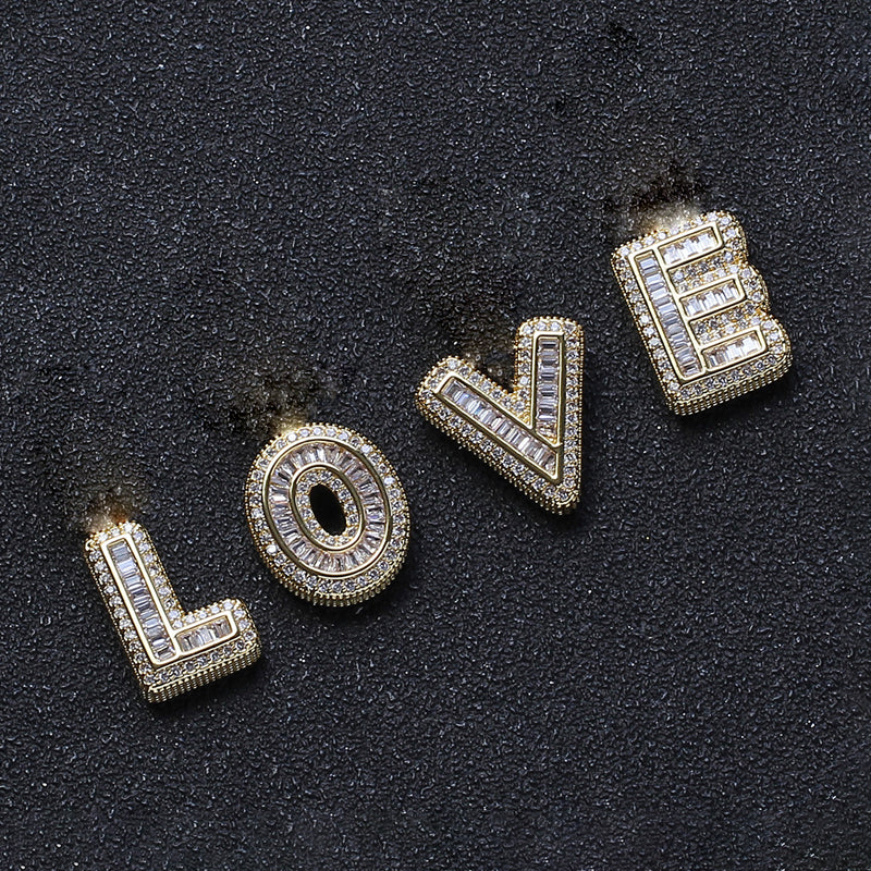 Moissanite Hip Hop Rock Candy Letters Custom Set