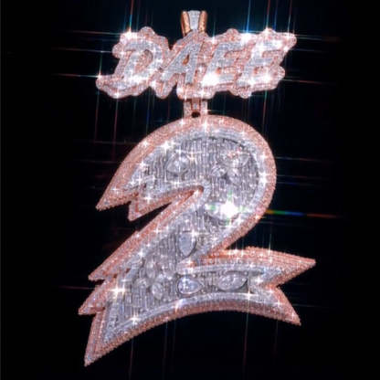 S925 Moissanite Letter 2 Pendant