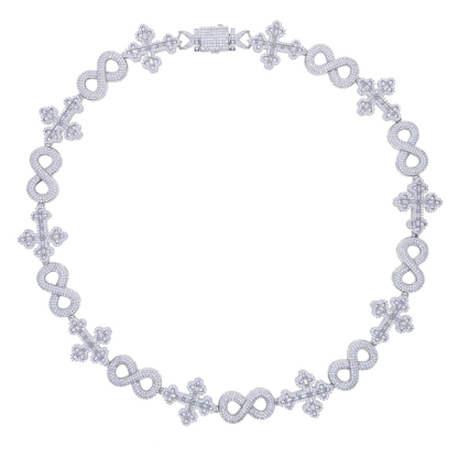 Moissanite Cross Unlimited Cuban Chain