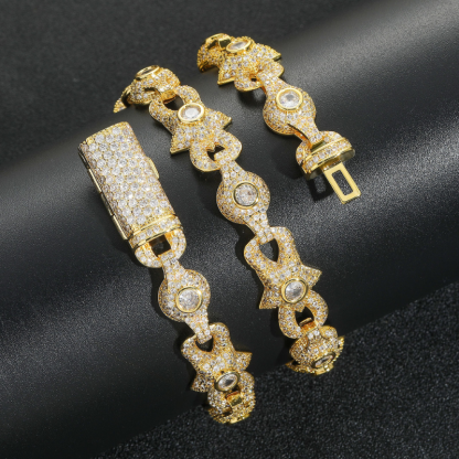 10mm Moissanite Creative Star Eye Cuban Chain