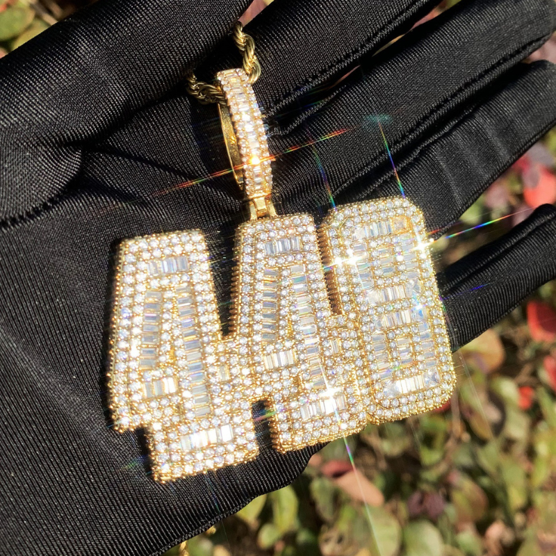 Moissanite Baguette Number 448 Pendant