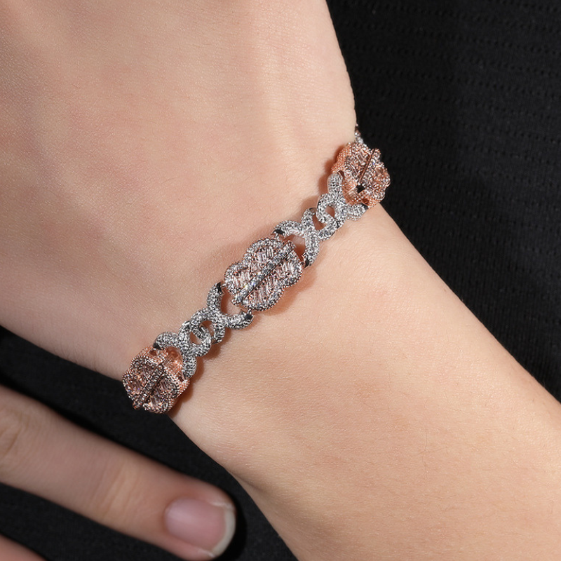 11mm Moissanite Dollar Sign Infinity Cuban Chain