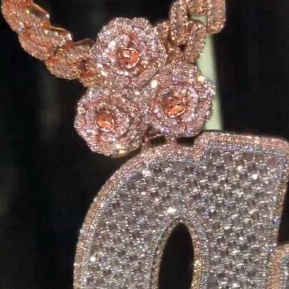 Rose a Emerald Moissanite Pendant