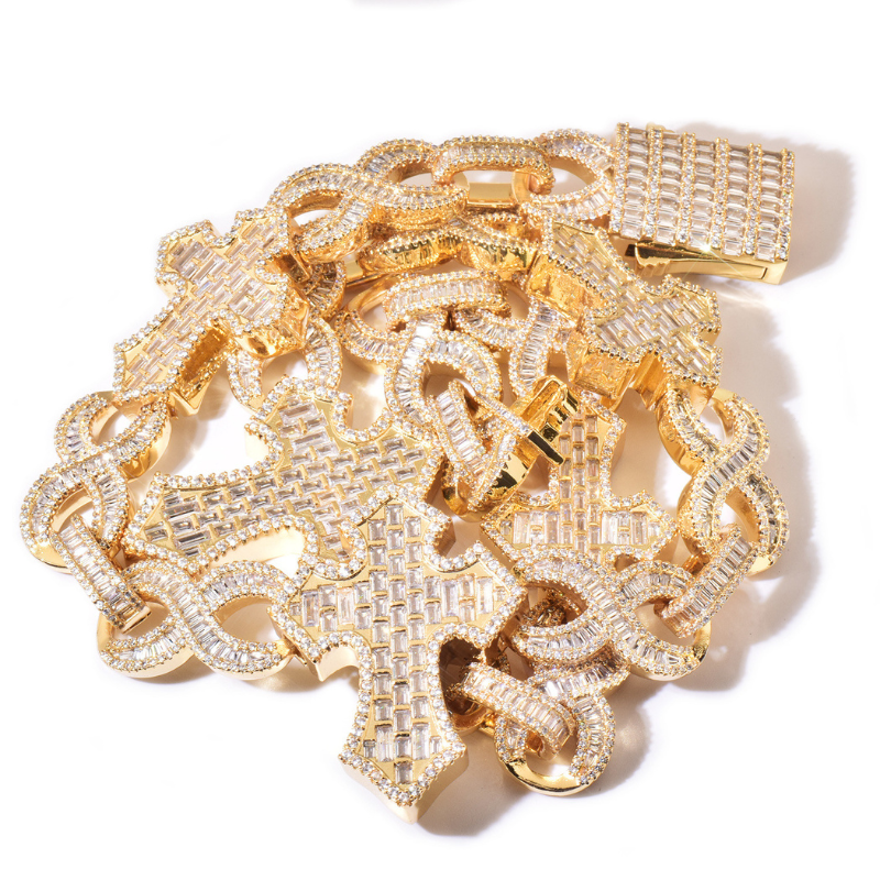 Moissanite Hip Hop Cross Unlimited Cuban Chain