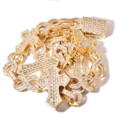 Moissanite Hip Hop Cross Unlimited Cuban Chain