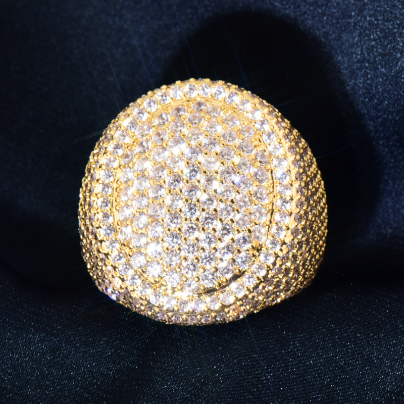 Moissanite Hip Hop Oval Ring