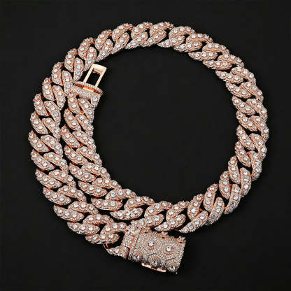 20mm Moissanite Hip-Hop Teardrop-Shaped Cuban Chain
