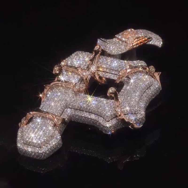 S925 Moissanite Vine Letter P Pendant