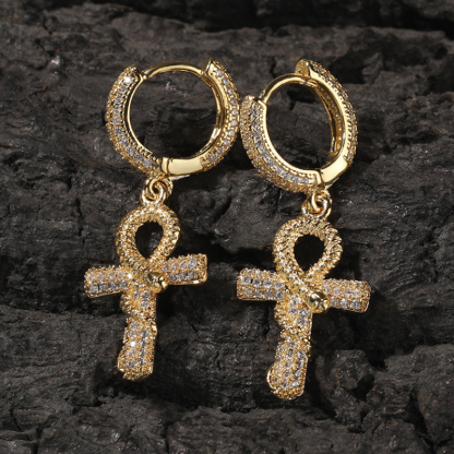 Moissanite High Sense Anch Snake Earrings