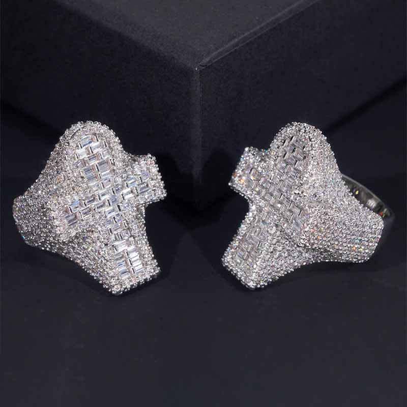 Moissanite Hip Hop Creative New Cross Ring