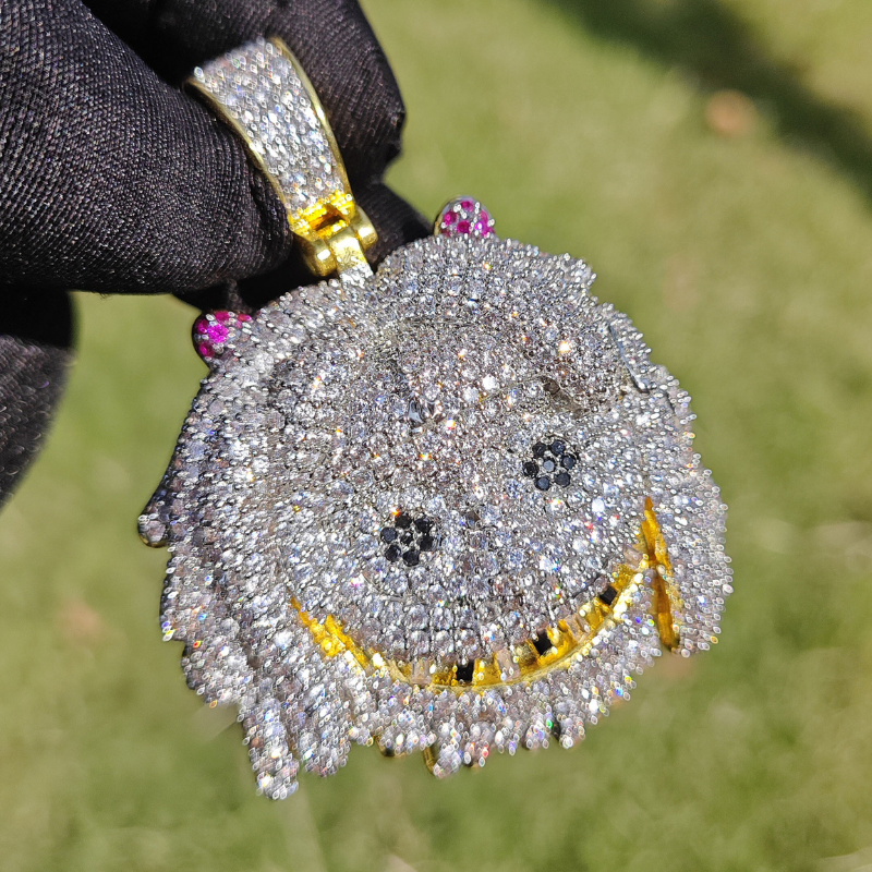 Moissanite Hip Hop Cartoon Avatar Pendant