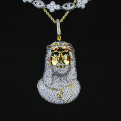 Moissanite Hip Hop Creative Drop Glue Craft Jesus Pendant