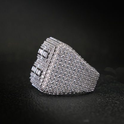Moissanite Luxury Square Geometric Ring