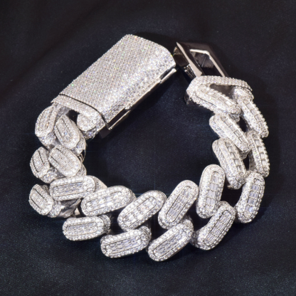 28mm Moissanite Hip-Hop Luxury Large Cuban Bracelet