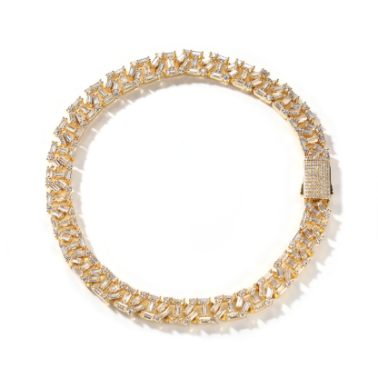 12mm Moissanite Hip-Hop Three-Dimensional Cuban Chain